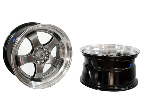 Forzza Flamber 7,5x17 5x120/112 ET35 74,1 Hyper Black / Lip Machined - obrazek 2